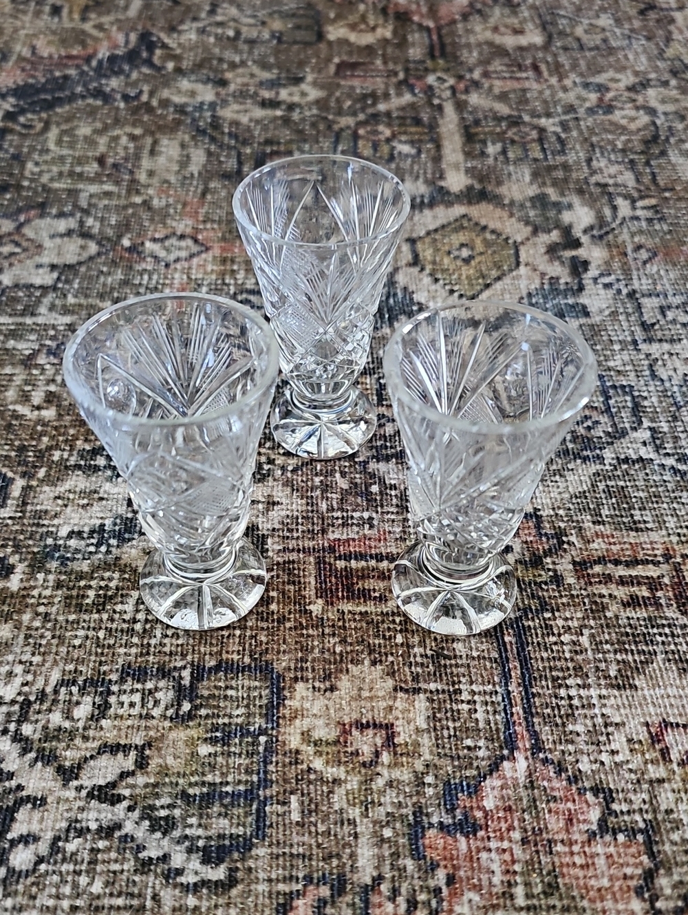 Bohemia Crystal Cordial Glasses Set Of 3